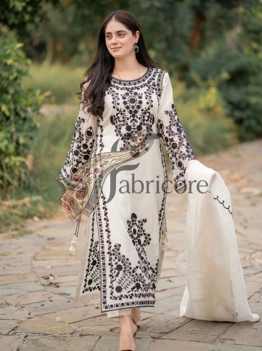 Premium Emb Dhanak 3pc
