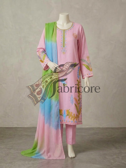 Premium Emb Dhanak 3pc