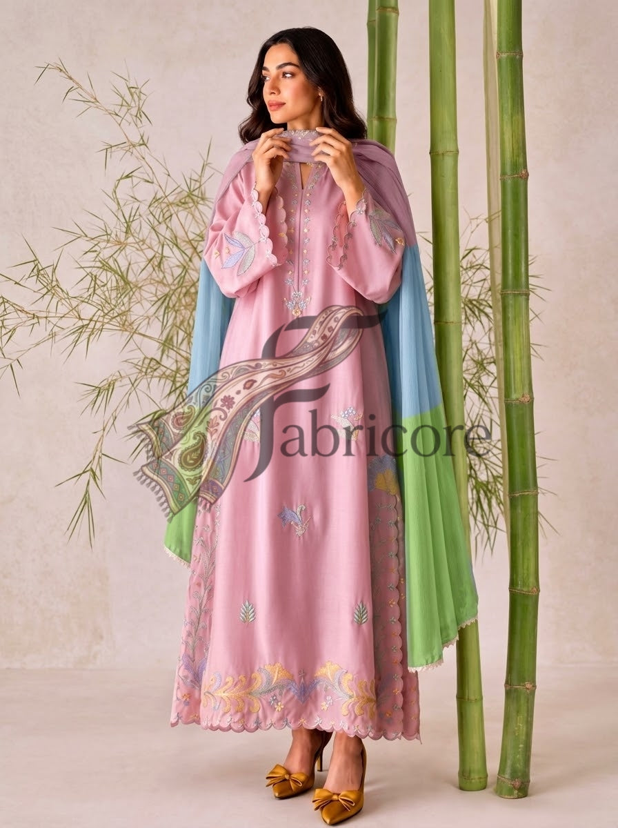 Premium Emb Dhanak 3pc