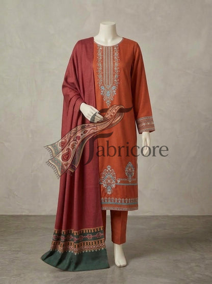 Premium Emb Dhanak 3pc