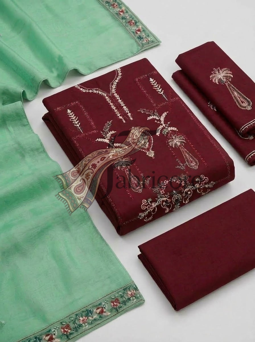Premium Emb Dhanak 3pc