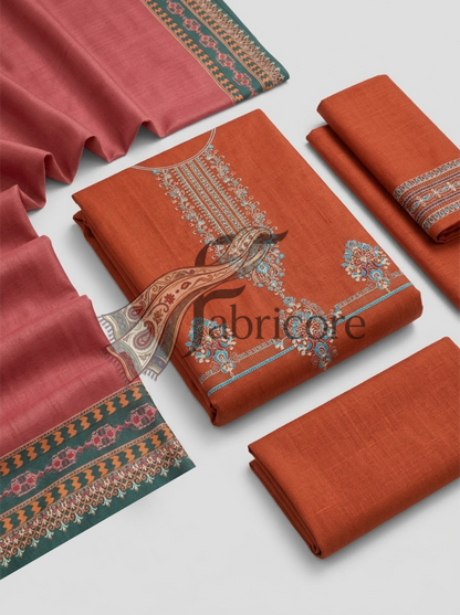 Premium Emb Dhanak 3pc