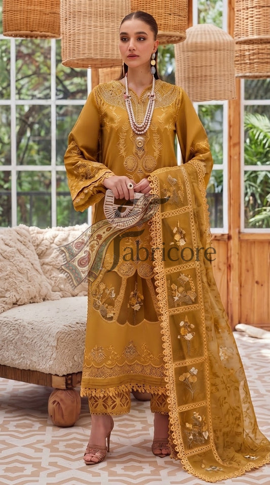 Mustard Ochre 3pc Dhanak