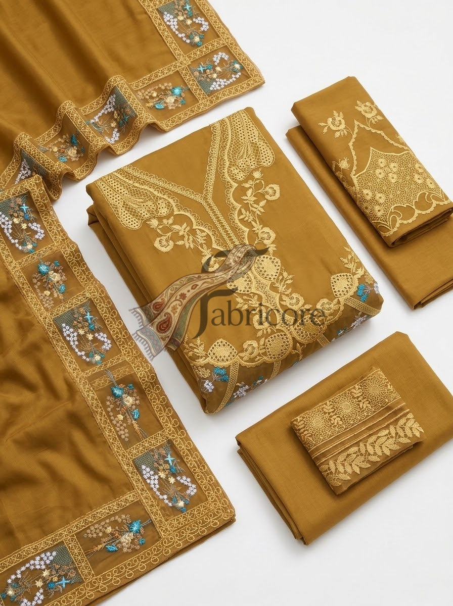Mustard Ochre 3pc Dhanak
